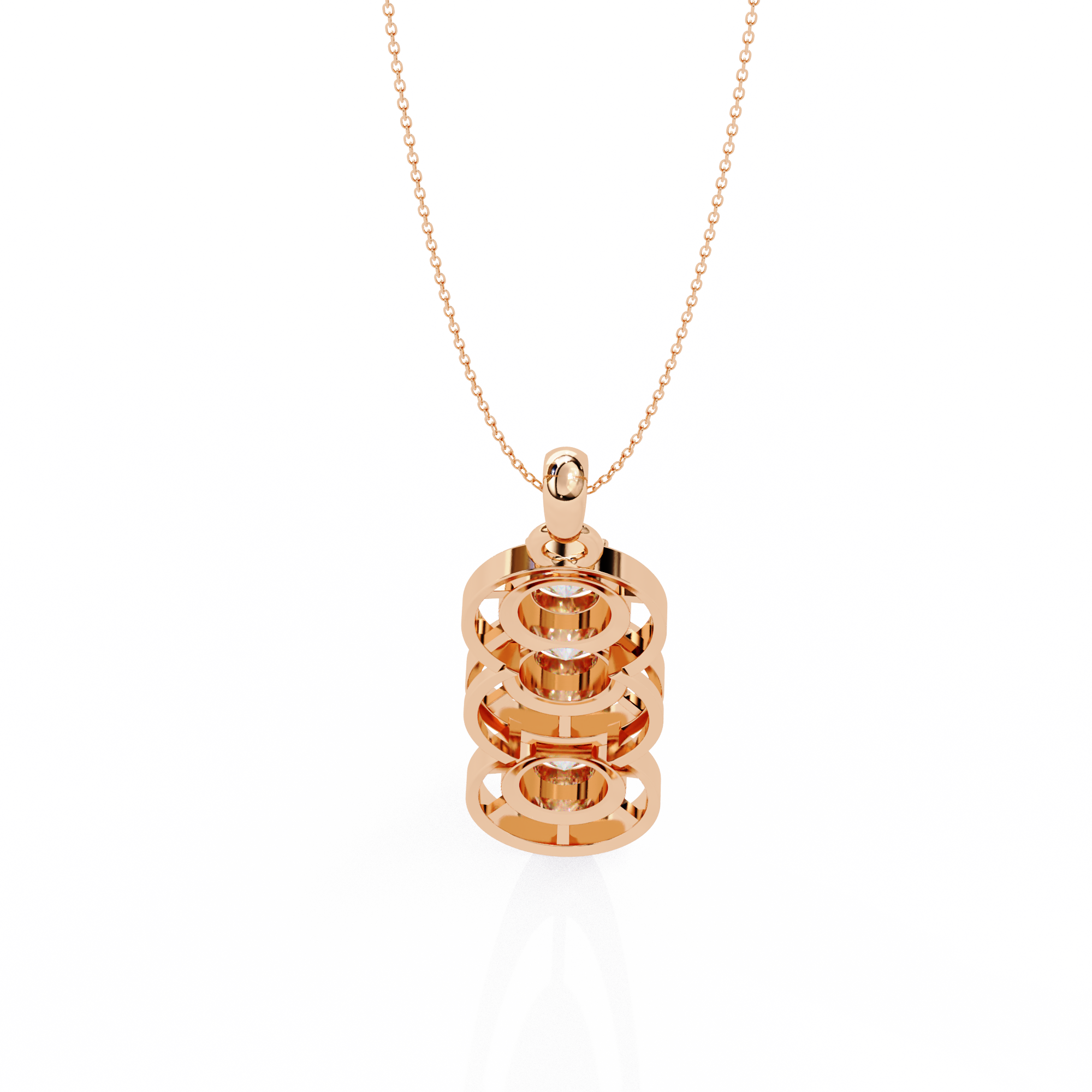 Solitairekart 1.24ct Natural Diamond Trinity Spark Pendant-H Color, VS1 Clarity